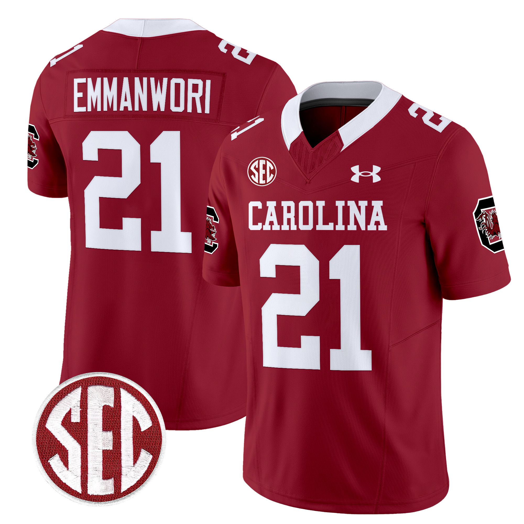 Men South Carolina Gamecocks #21 Emmanwori Red 1980 Throwback Vapor Limited 2024 NCAA Jersey->indianapolis colts->NFL Jersey